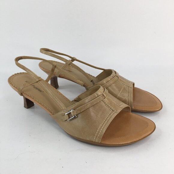 Hush Puppies Chamomile Tan Heel Sandals Size 8.5M - Picture 1 of 14